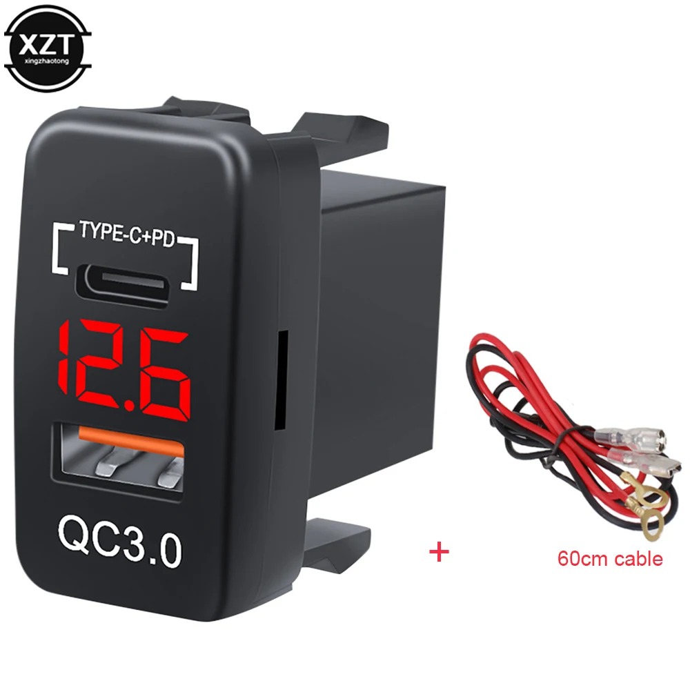 

Автомобильный QC3.0 Type C PD со светодиодной подсветкой, водонепроницаемый адаптер для зарядного устройства, USB-порт для зарядки для автомобиля, морского транспорта