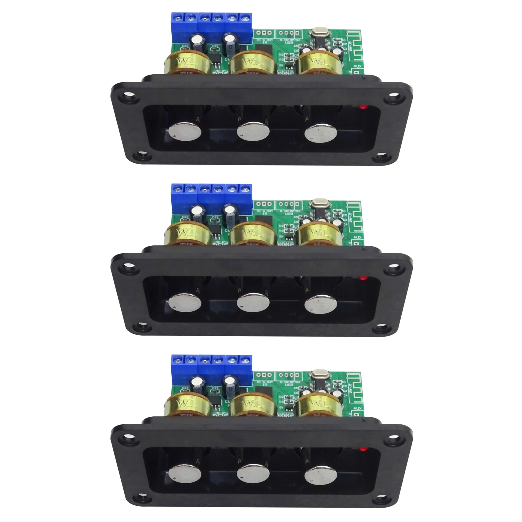 

3X Bluetooth Amplifier Power Audio Board 20Wx2 Stereo Amp Sound Amplifiers AUX U Disk Decoder Treble Bass Adjustment