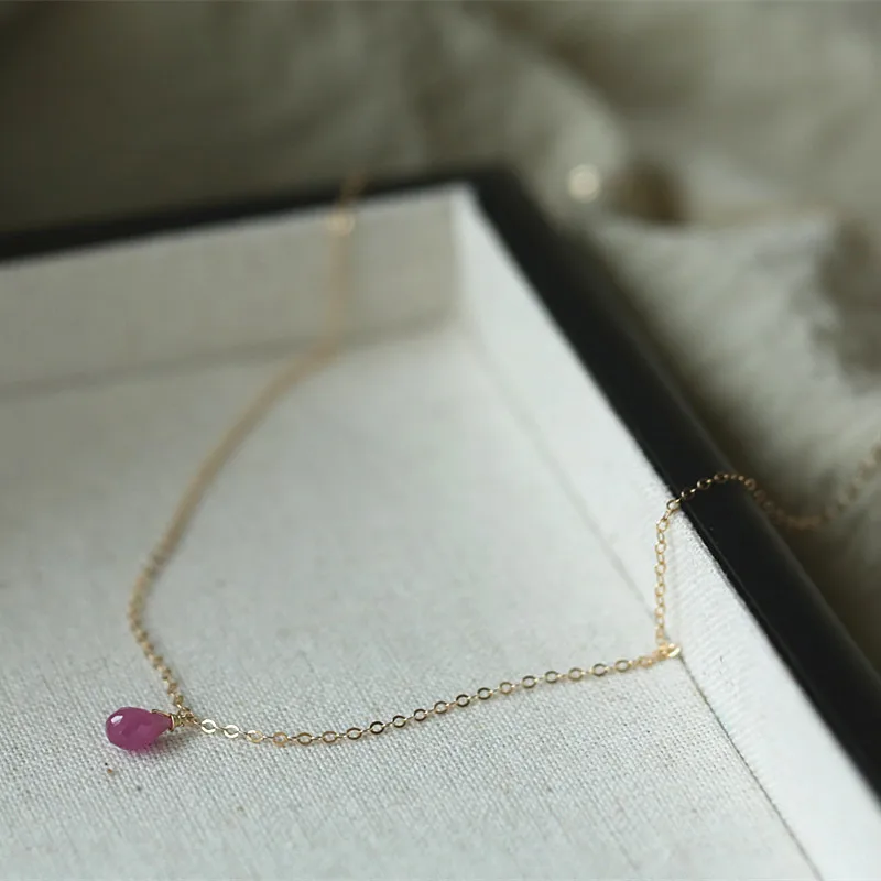 Сливовый приготовленный розовый сапфир сумка из золота 4 карата японская мода