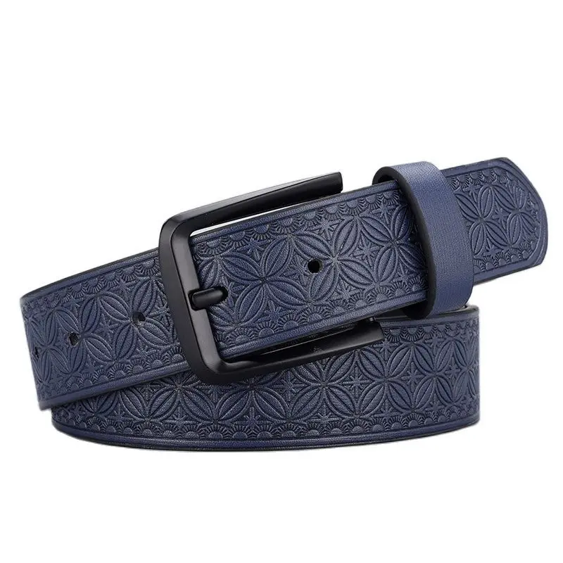 

New Men Pu Leather Business Belt Metal Pin Buckle Luxury Fashion Designer Famous Brand Male Waistband High Quality Belts Unisex