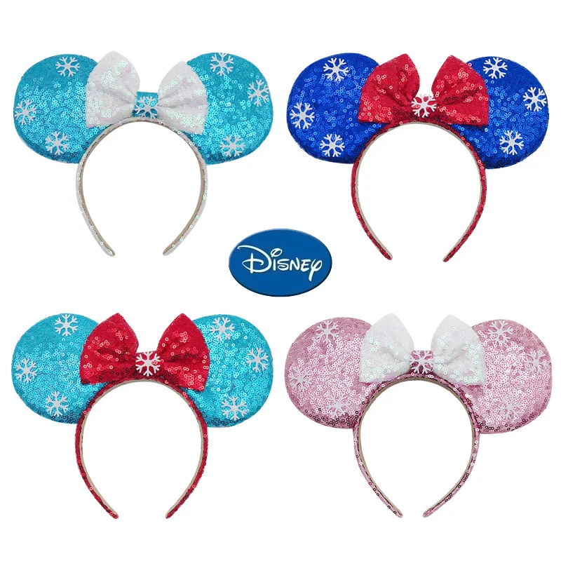

New Glitter Hairband Girls Princess Party Headwear Sequins Mouse Ears Bow Headband Hair Accessories Kids accessories
