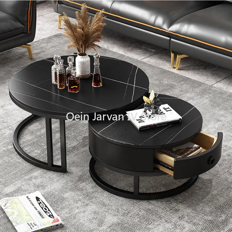 

Nordic Sofas Coffee Tables Round Minimalist Living Room Center Coffee Table Modern Apartment Stolik Kawowy Home Furniture WZ50CJ