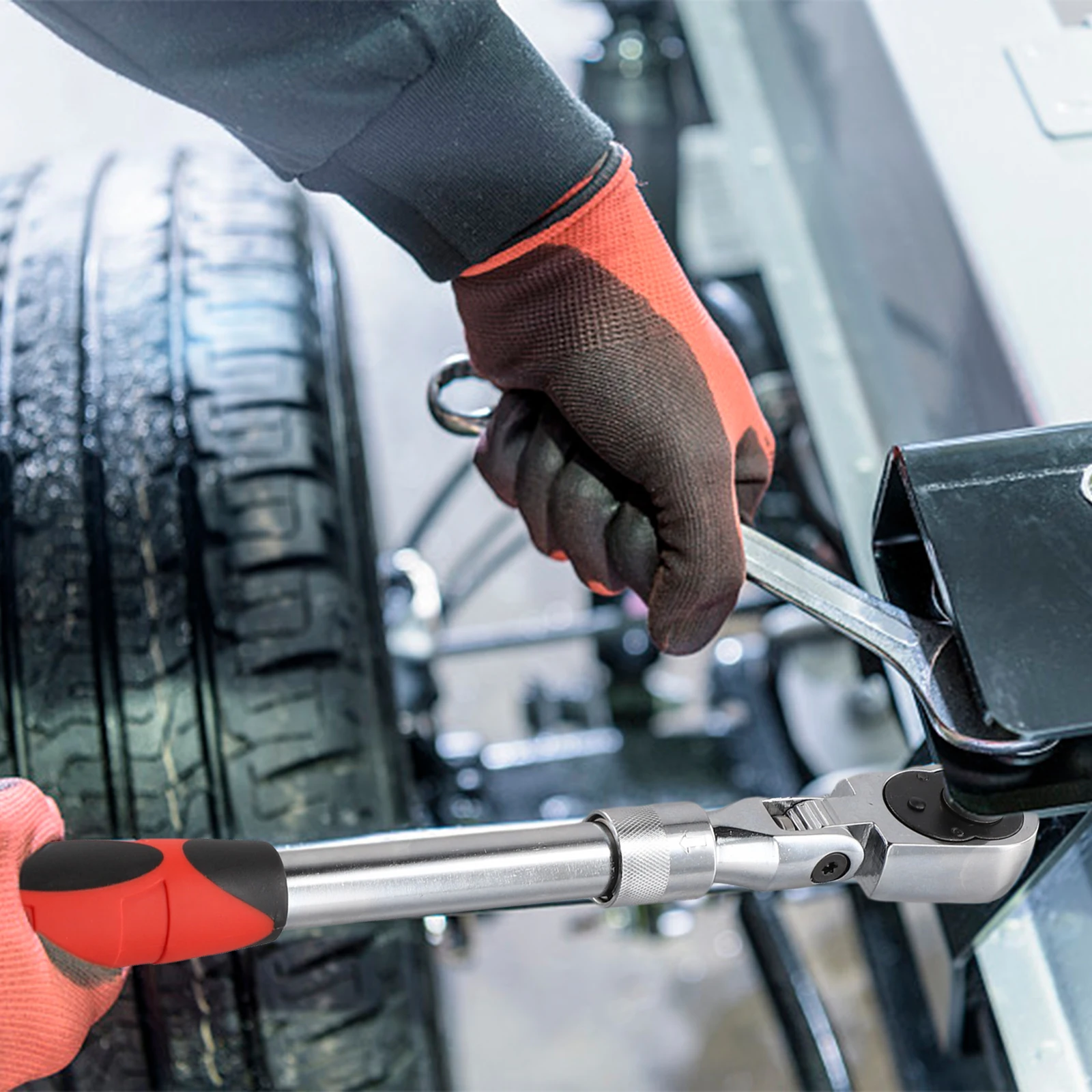 Набор ключей с храповым механизмом гибкой головкой 1/4 3/8 1/2 размера переключатель