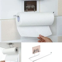 kitchen storage toilet paper holder bathroom free punch stainless wc towel stand rack wall hook home organizer bath accessories