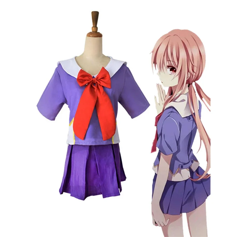 Парик Gasai Yuno длинные розовые волосы парик аниме дневник будущего синтетические