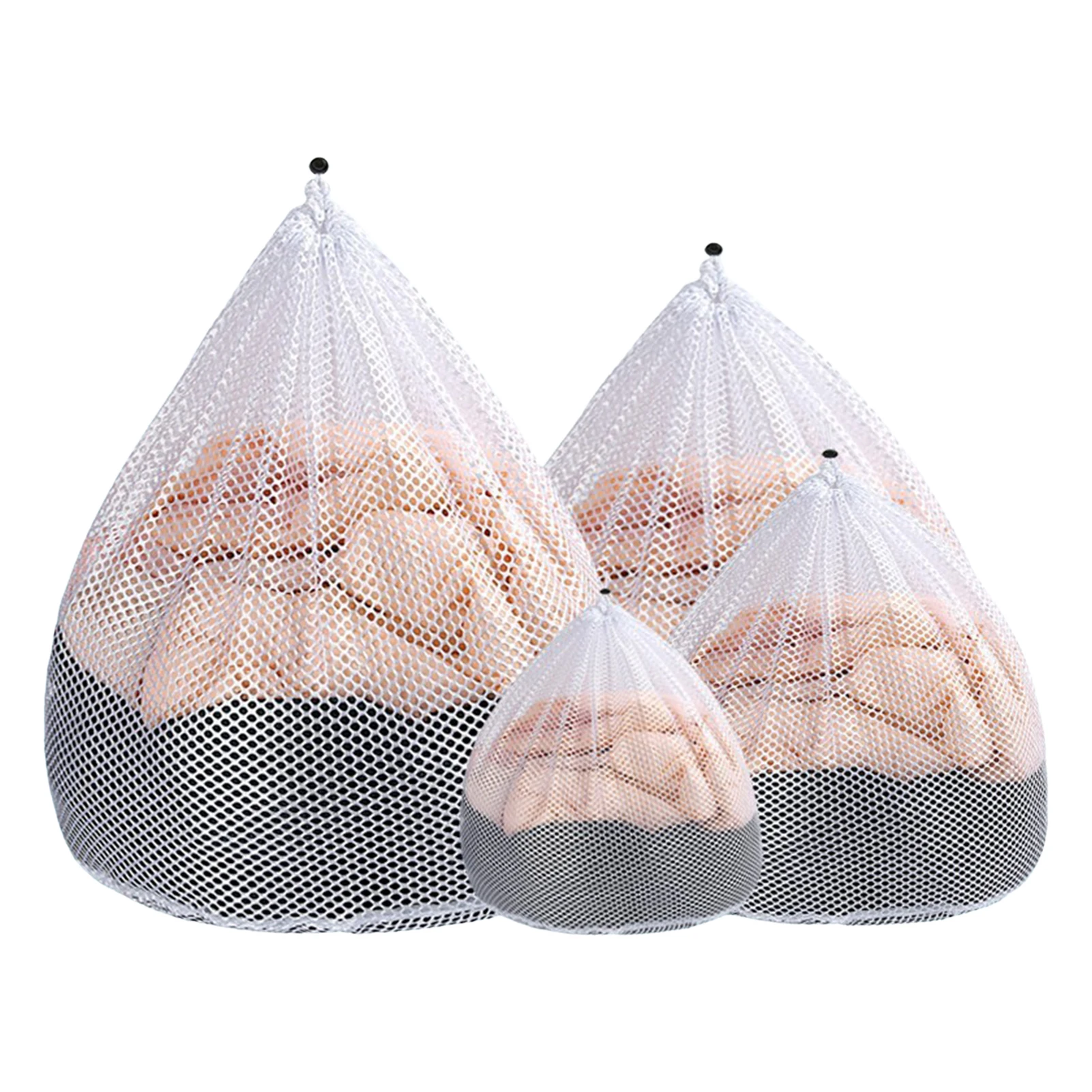 

Set of 4 Mesh Laundry Bags Reusable Anti- Washing Machine Wash Bags Washable for Travel Sports Dorms