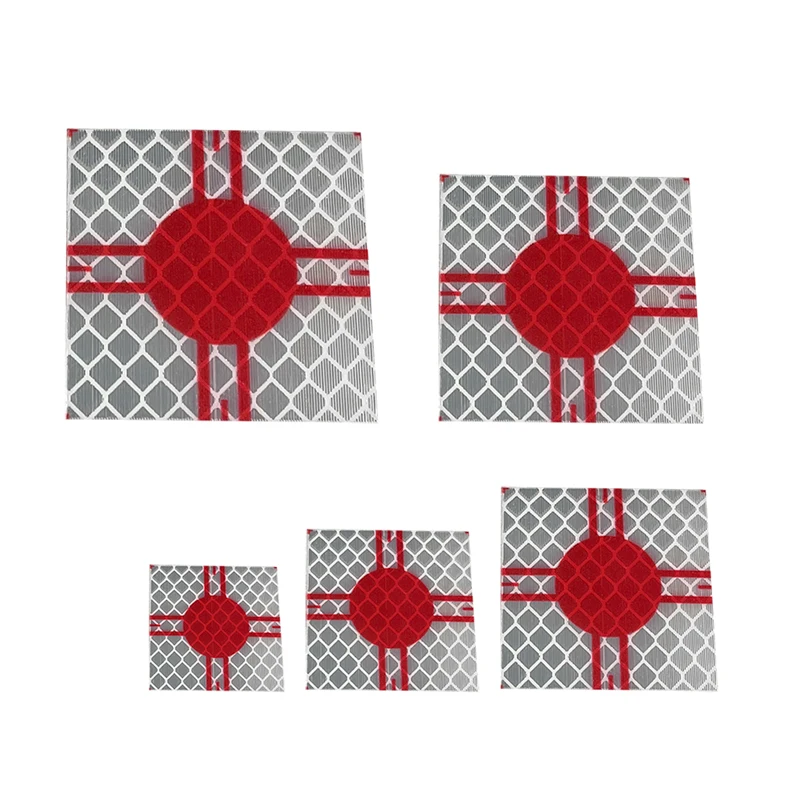 

100pcs Red Solid Circlesl Reflector Sheet Reflective Tape Target For Surveying Total Station 20 30 40 50 60 mm