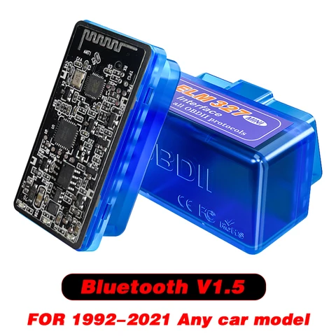 Super Mini ELM327 OBD2 V1.5 Bluetooth 5.0 OBD V2.1 V1.5 Последняя версия Новый автоматический OBD сканер Инструмент для считывания кодов Автомобильный диагностический инструмент