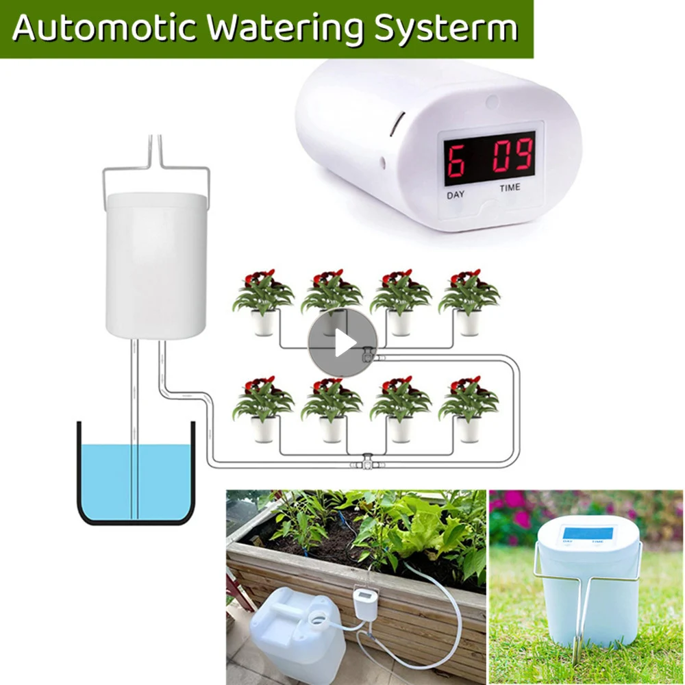 

8/4/2 Pump Self-Watering Kits Automatic Drip Watering System Controller Plant Flower Timer Drip Irrigation Device Garden Gadgets