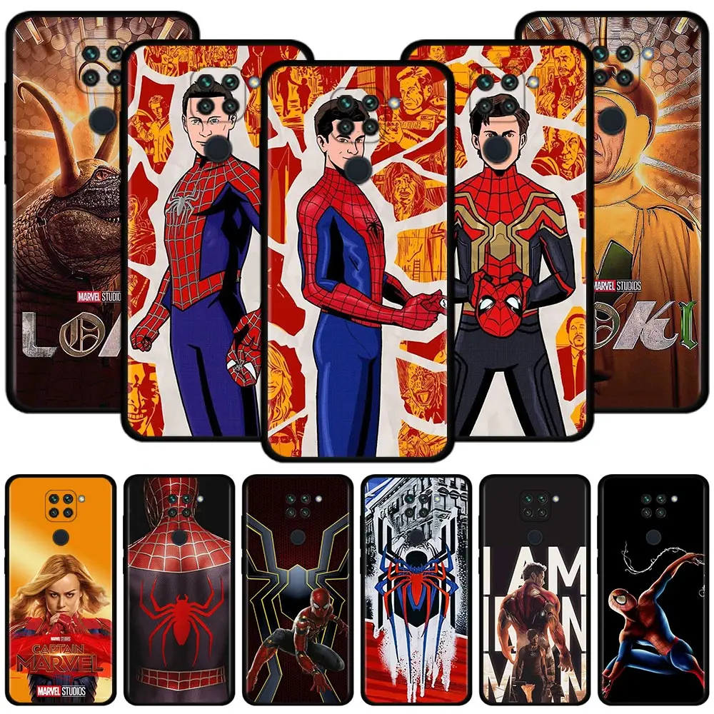 

Marvel Tobey Spider Man Logo Phone Case For Xiaomi Redmi Note 9S 9T 9 8T 10 11S 11T 11 10 8 Pro K40 10C 9A 9C K50 K40S Coque