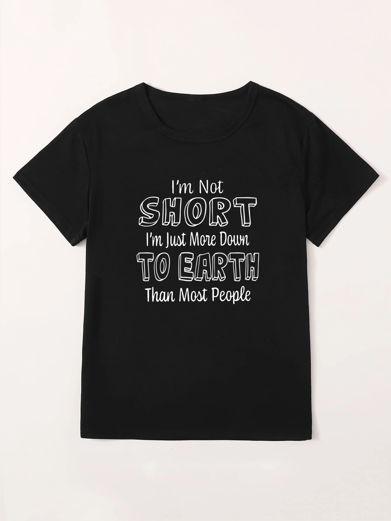 

I M NOT SHORT Summer Clothes Women's Blouses With Free Shipping Items to Nigeria Crop Top Aesthetic Tops Shiba Inu Rebecas Pride
