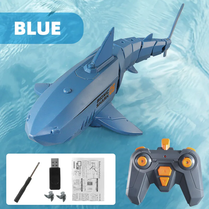 Mini Remote Control Submarine Radio Nuclear Submarine Ship Fish Tank Toy Shark Waterproof  Model  RC Boat Bath Tub Gifts For KID images - 6