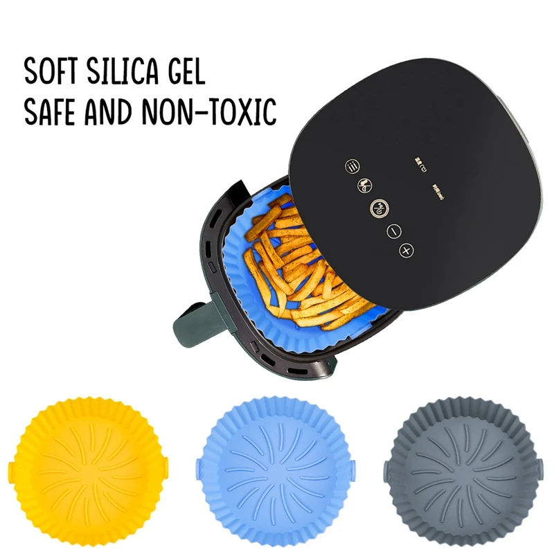 

AirFryer Silicone Pot Air Fryers Oven Baking Tray Fried Pizza Chicken Basket Mat Square Round Replacemen Grill Pan Baking Tools