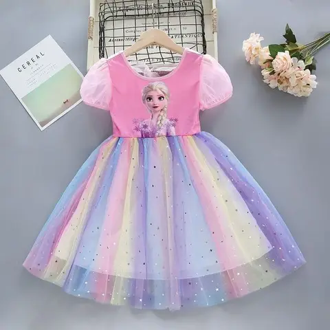 Кигуруми, детская одежда, красивые платья в Корейском стиле для маленьких девочек, костюм принцессы «Холодное сердце», Эльзы, Анны, костюм принцессы, одежда с галстуком-бабочкой, одежда