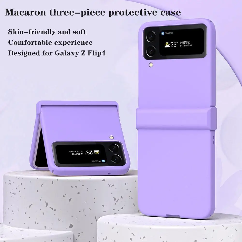 

Luxury Case For Z Flip 4 Magnetic Hinge Full Protection Cover Camera Glass Business Hard Back Case Silicone Phone Cover Cases