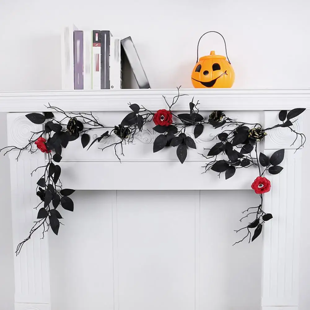 

Halloween Black Rattan for Spooky Decorations Realistic Halloween Black Rattan Elegant Decorative Props for Diy Crafts for Diy