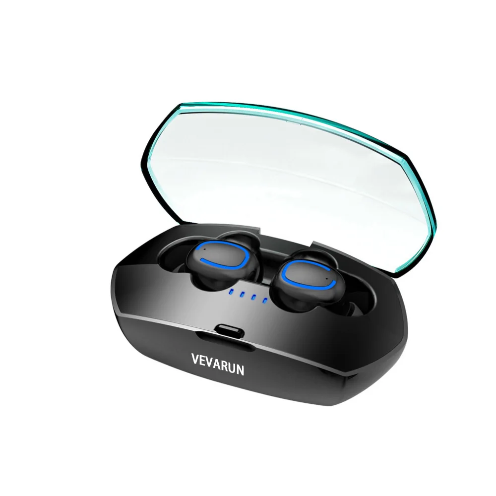 

VEVARUN Noise Cancelling Wireless Earbuds, in-Ear Headphones Wireless Fast Charging Bluetooth Stereo Earphones