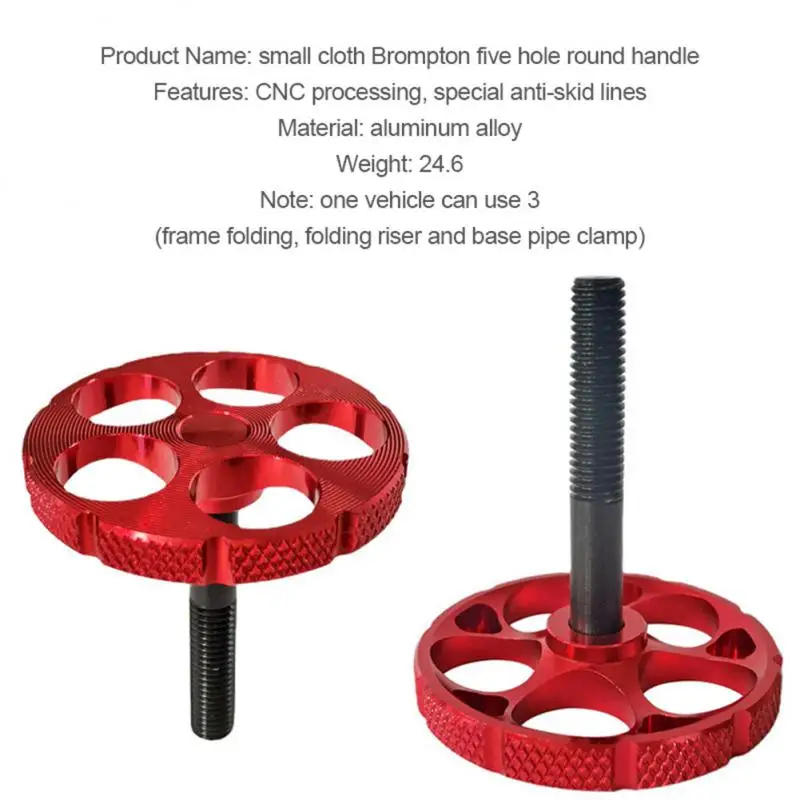 

Алюминиевый смеситель с ЧПУ, алюминиевый сплав, круглая ручка с пятью отверстиями, нескользящая, с пятью отверстиями, круглая ручка, складные велосипедные аксессуары