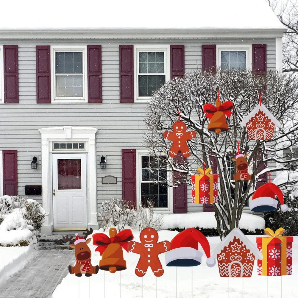 6 шт. рождественские уличные дворники Candyland тематические фотообои Декор для дома