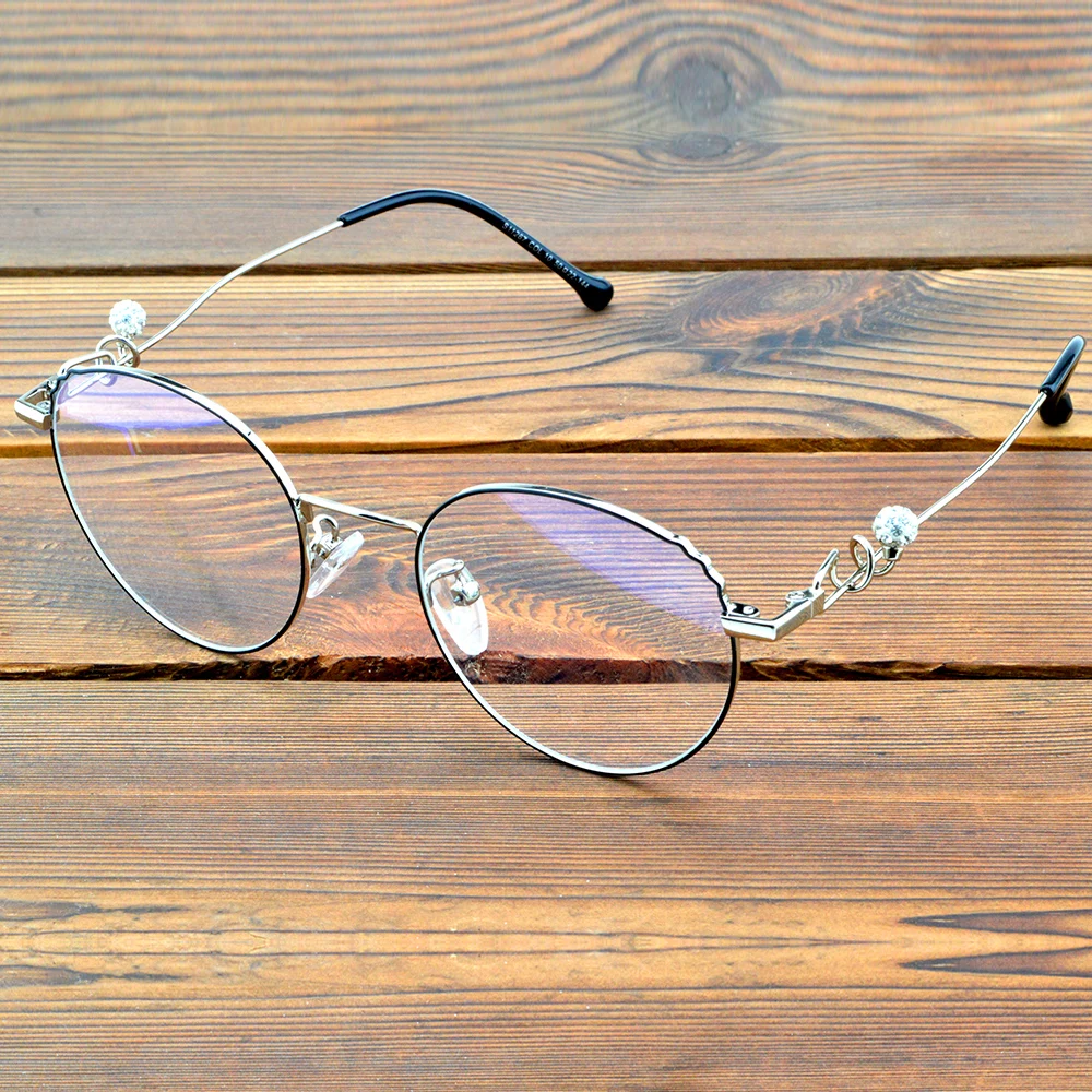 

Titanium Alloy Round Fashion Ballroom Light Ball Decoration Optical Frame Custom Photochromic,Progressive Myopia Reading Glasses