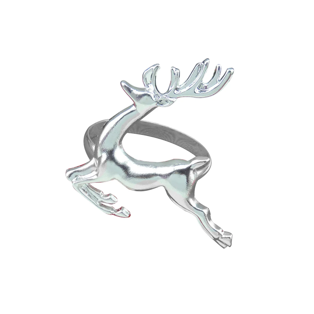 

Napkin Rings Christmas Reindeer Decoration Holders Metal Holiday Serviette Ring Buckle Deer Table Elkelegant Set Flatware Party