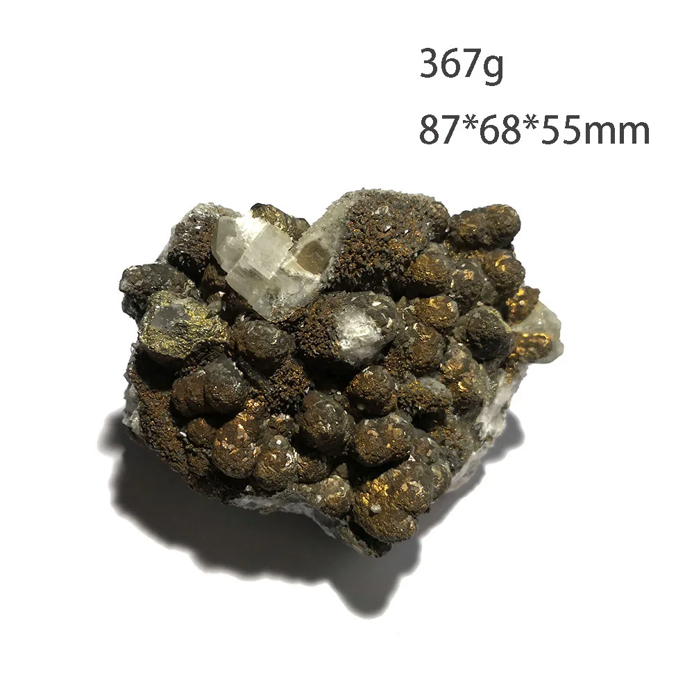

367g C5-4F Natural Calcite Pyrite Fluorite Mica Mineral Crystal Specimen From Hunan Province China