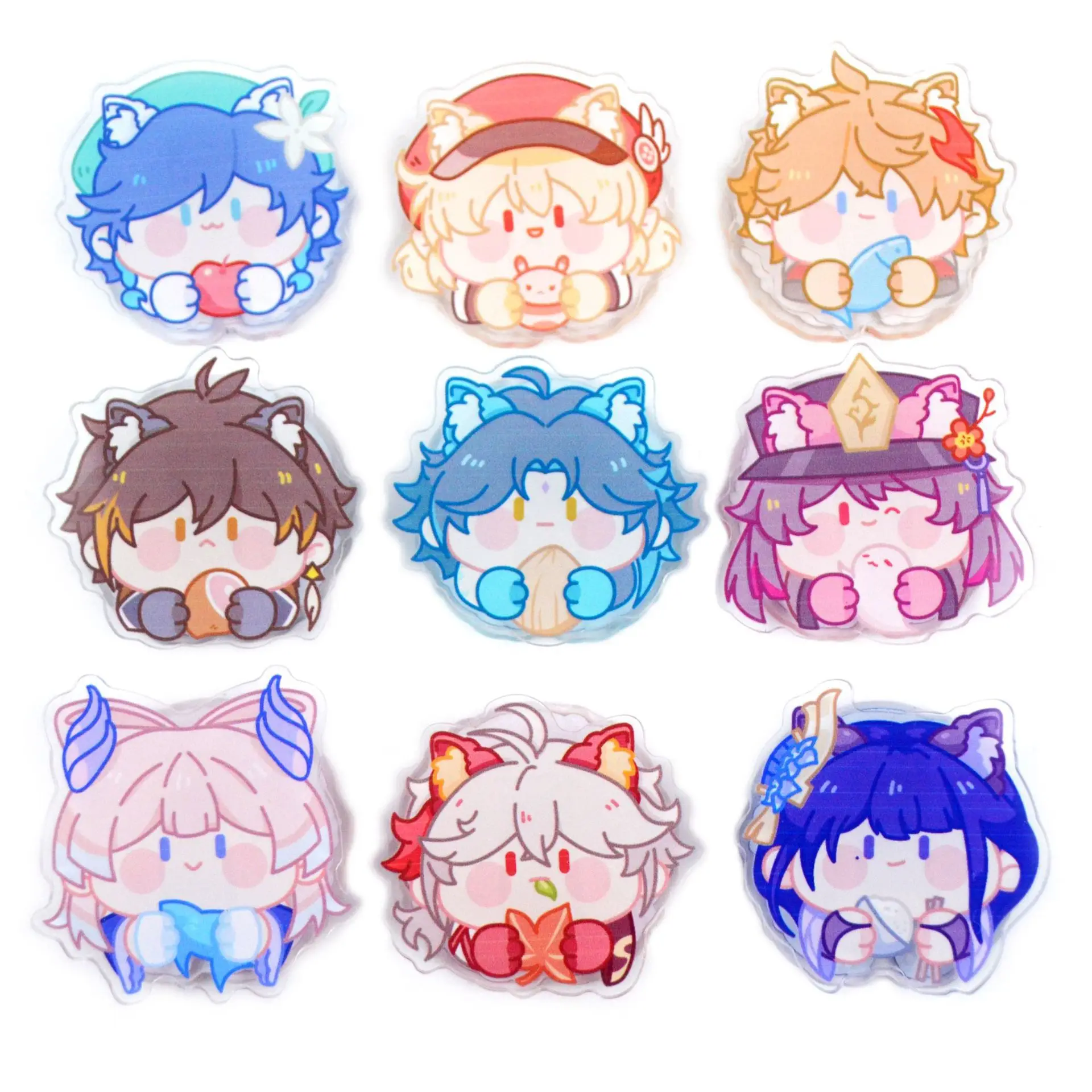 

Anime Genshin Impact A Clip Cosplay Prop Accessories Cartoon Xiao Hutao