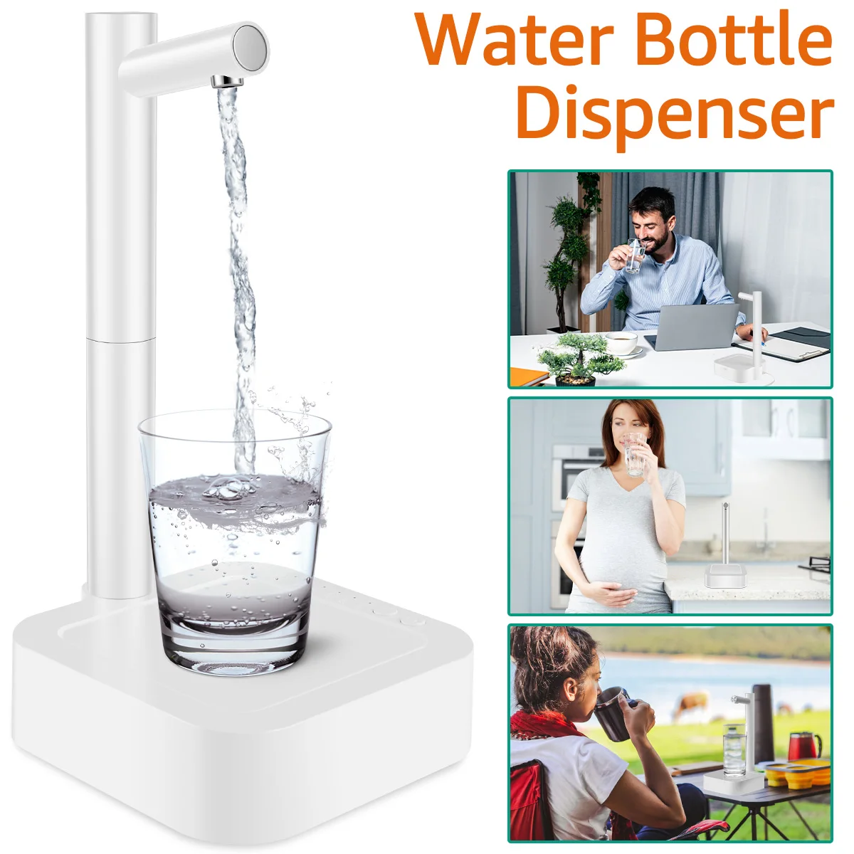 

New Desktop Water Dispenser Smart Automatic Water Bottle Pump 1800mAh USB Rechargeable Portable Drinking Water Pump Quantitative