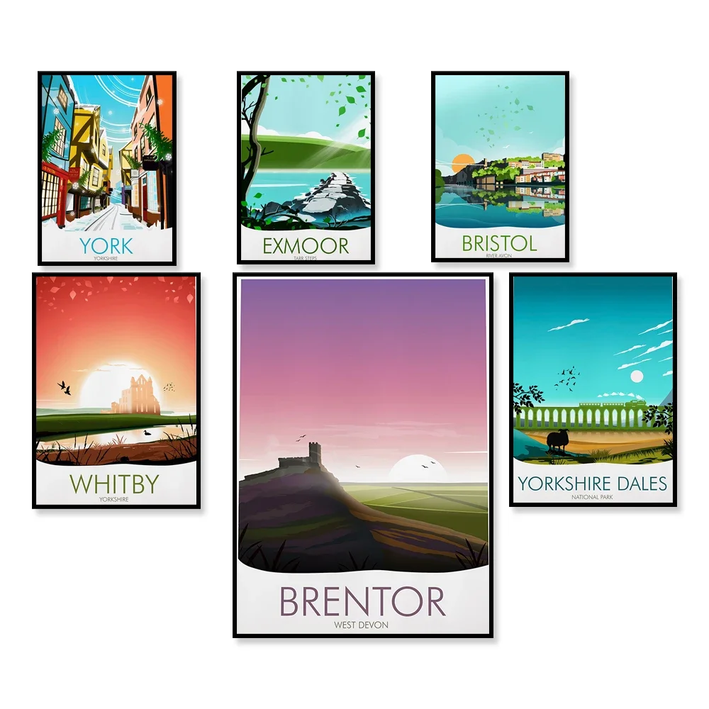 Windermere Lake District Exmoor Salcombe South Devon Brento Dartmoor Snowdon Three Peaks Wales Scaffield Pike travel poste