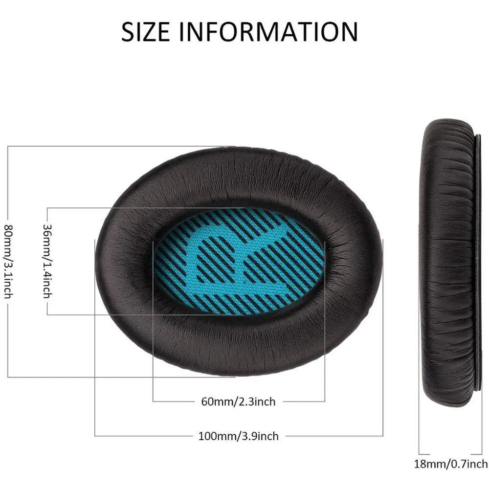 Фото 1 пара сменных амбушюров для Bose QuietComfort QC 2 15 25 35 QC2 QC15 QC25 QC35 SoundLink AE II AE2, наушники №2