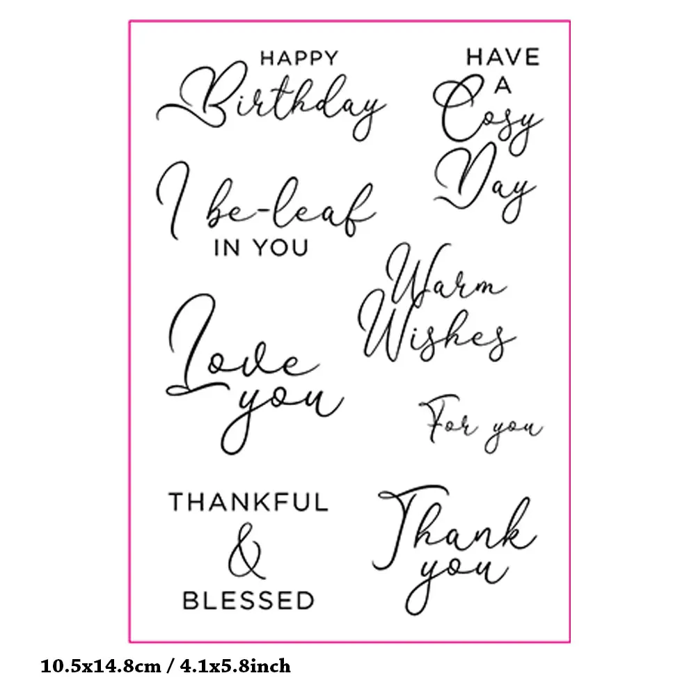 

2023 Phrase Clear Stamps Seal for DIY Scrapbooking Card Transparent Stamps Making Photo Album Crafts Decoration New Stamps