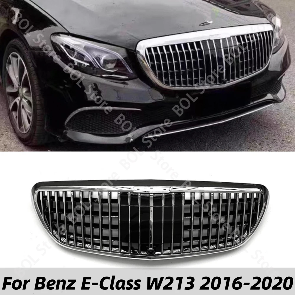 Фото Для Mercedes Benz E-Class W213 E200 E300 E350 E350e E450 E53 2016 2017 2018 2019 2020 Решетка переднего бампера Решетка воздухозаборника капота №1