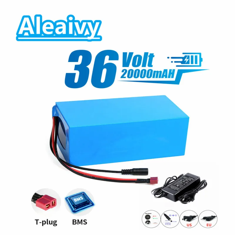 

18650 36V 20Ah 3400mah 10S6P 1000W lithium battery pack high power battery 42V 20000mAh Ebike electric bicycle With Charger
