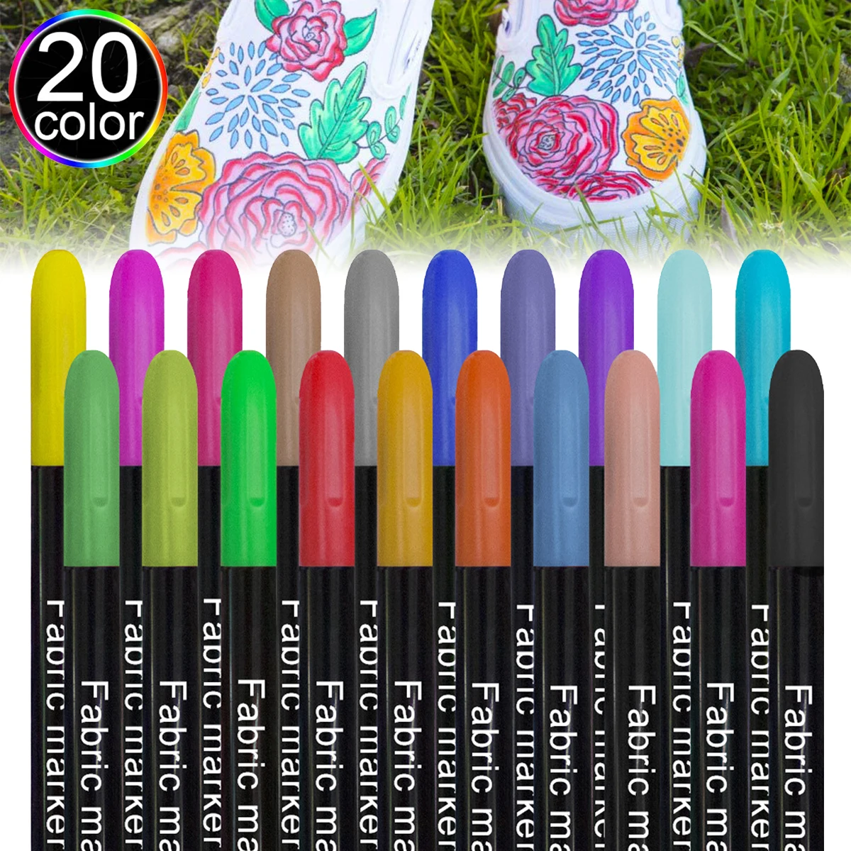 

Metal Permanent Pen Art Painting 20Colors Acrylic Paint Marker Pens For Ceramic Rock Glass Porcelain Mug Wood Fabric Canvas