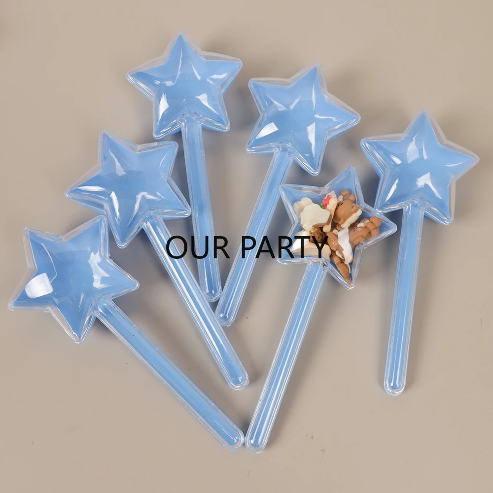 

Пластиковые коробки для конфет в форме звезды 5 шт.