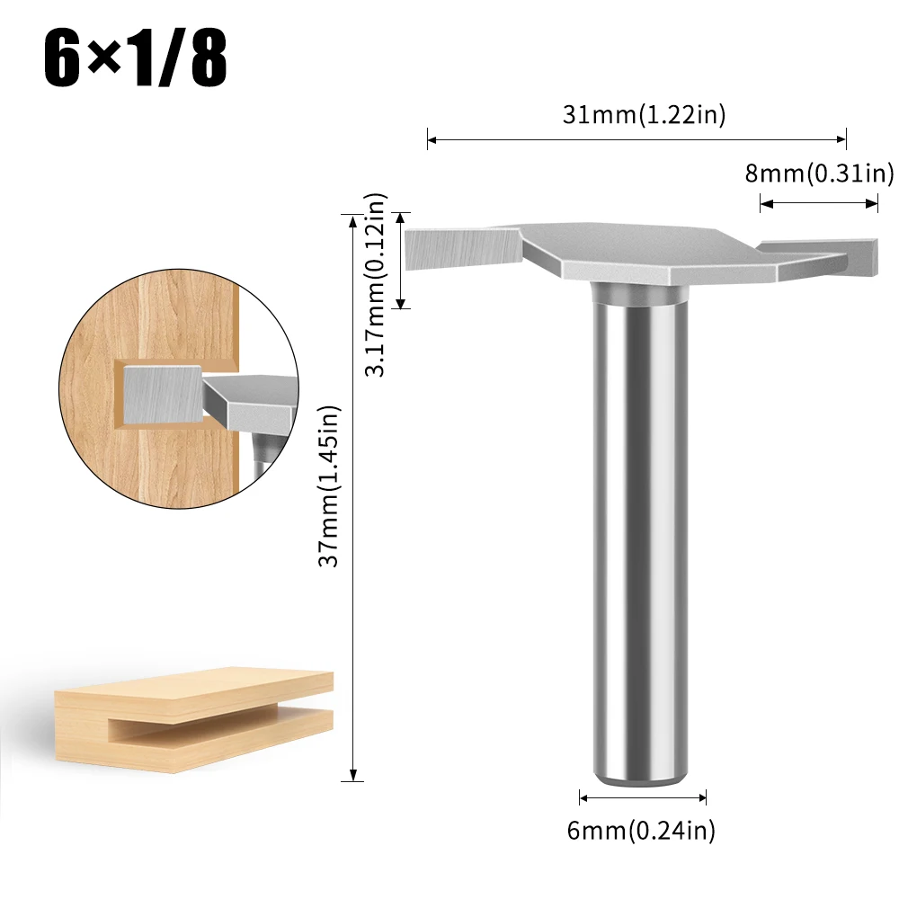 

Фреза T-образная из вольфрамового сплава JGZUI 6 мм 12 мм