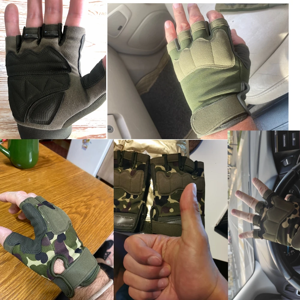 Тактические перчатки военные армейские без пальцев для стрельбы Нескользящие