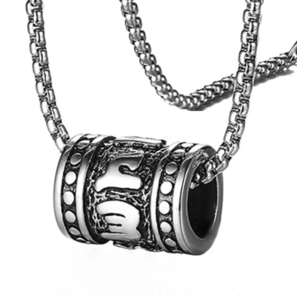 

Ожерелье с подвеской-бусиной из титановой стали