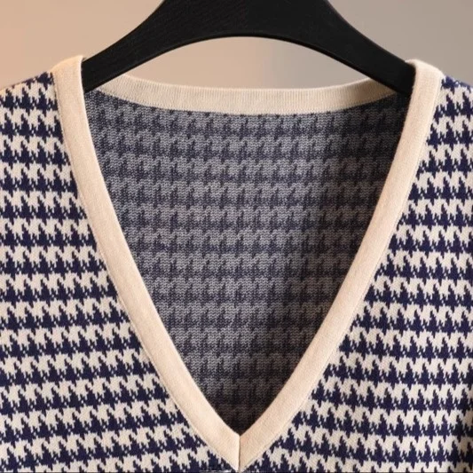  Женский жилет Design Sense весна-осень 2024 рубашка с большим v-образным вырезом в