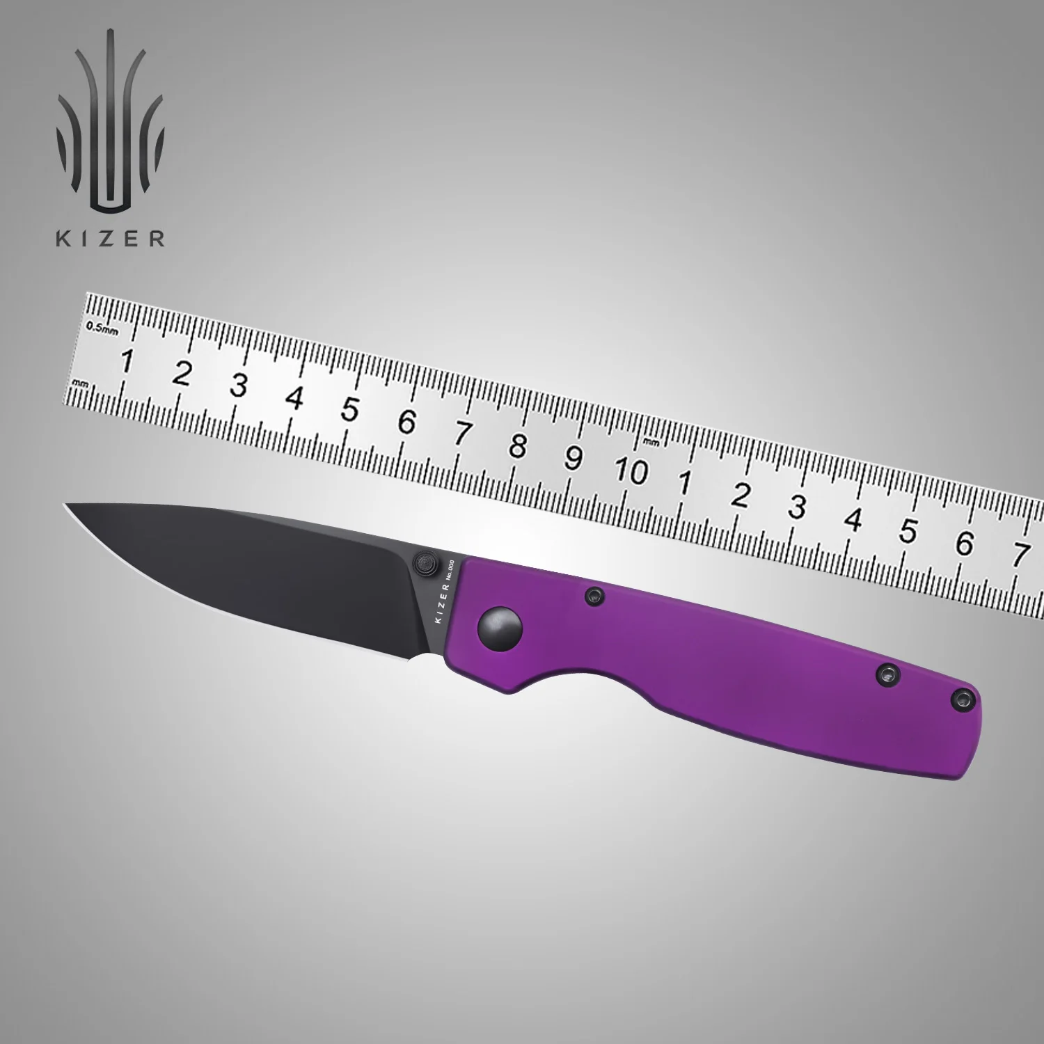 Kizer Survival Pocket Knife V3605C3/V3605C4 Original 2022 New Richlite/Aluminium Handle with 154CM Steel Blade Folding Knife