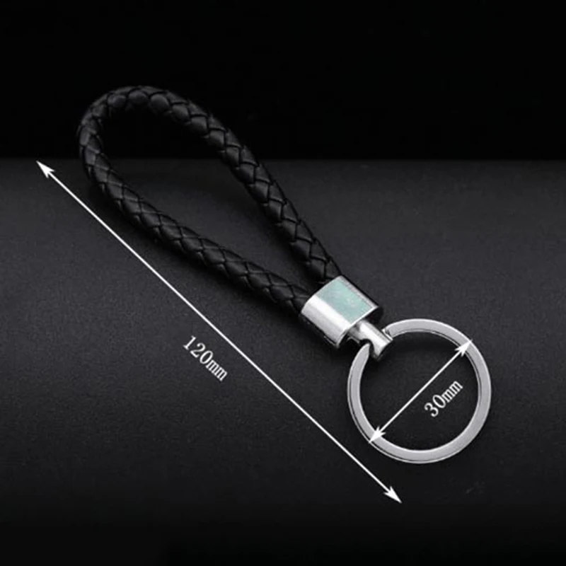 

PU Leather Braided Woven Rope Keychain DIY Bag Pendant Key Chain Holder Key Car Trinket Keyring For Men Women Gift Jewelry 1PC