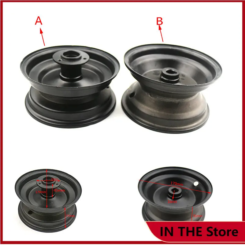 

Good quality rear wheel hub 6 inch rims use 145/70-6 tyres tires for ATV Go Kart Buggy Razor Scooter accessories