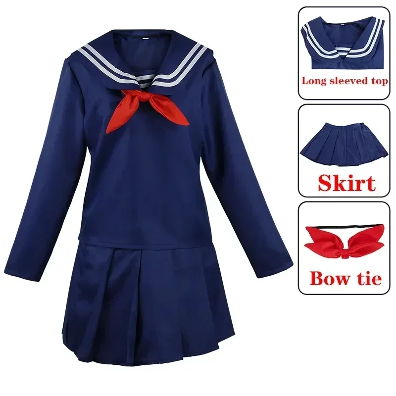 Anime My Hero Academia Himiko Toga Cosplay Costume JK Uniform Skirts Sweater Coat Halloween Christmas Clothes Women Girls