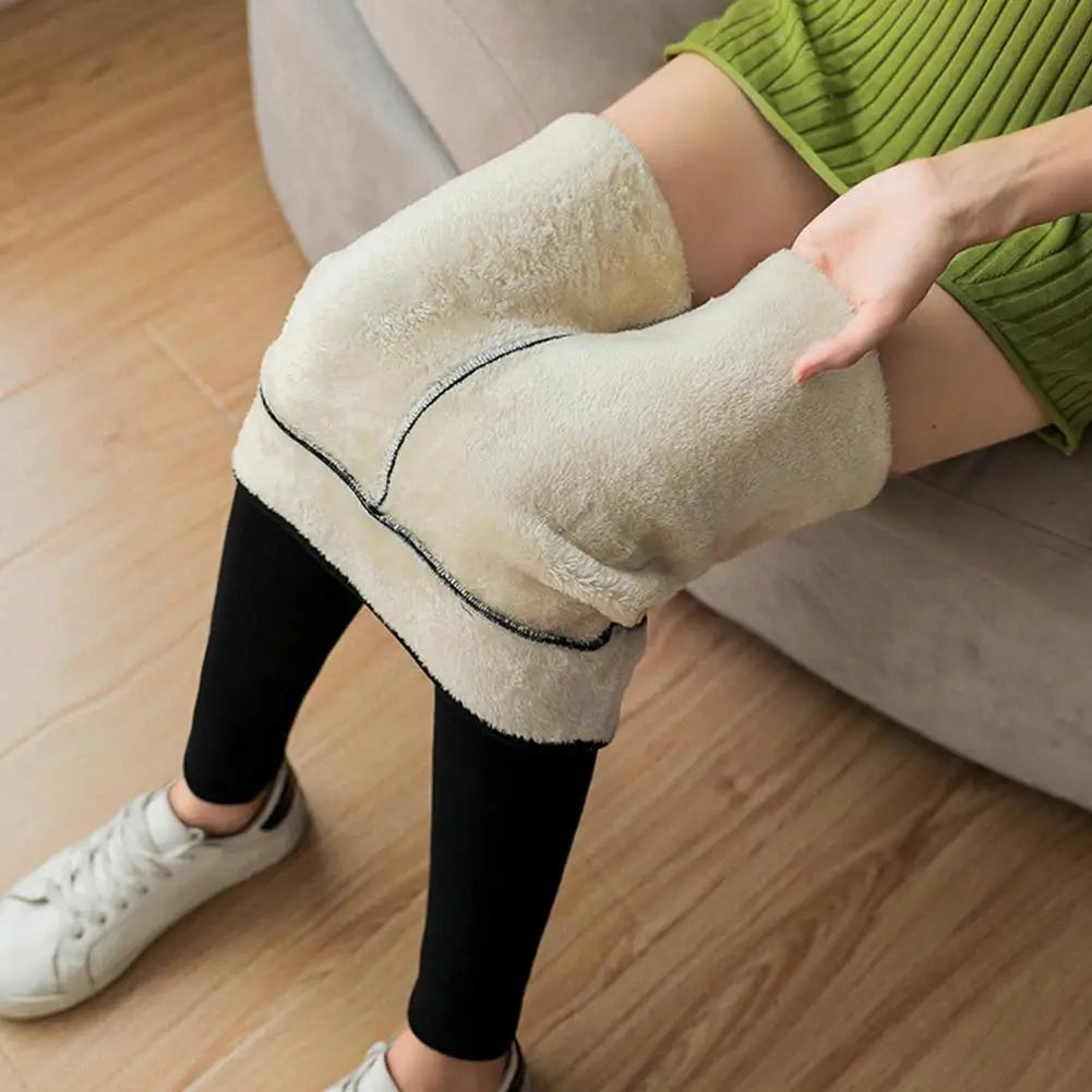 2021 Women Fleeced Leggings Woman Skinny Thick Velvet Fleece Leggins Autumn Winter Warm Pants Home Work Trousers New Oversized
