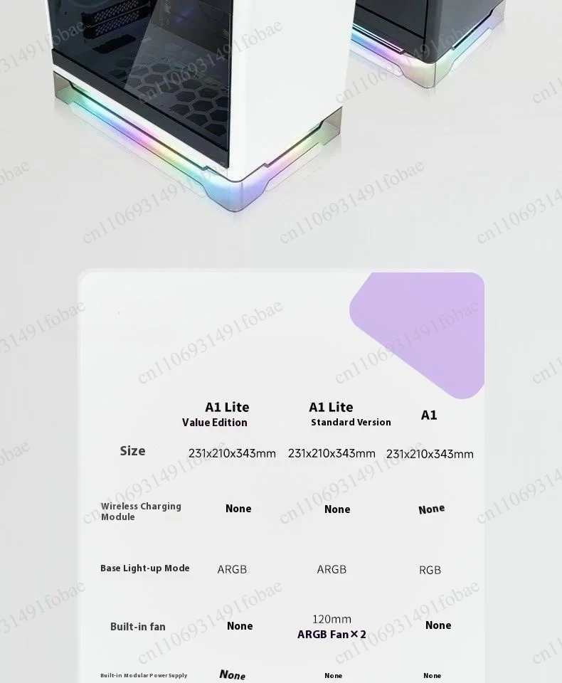 Фото Корпус A1 Lite ITX Mini с поддержкой видеокарты 320 мм, кулеров 160 мм, двухбашенный воздушный охладитель, для офисных и игровых настольных ПК №5