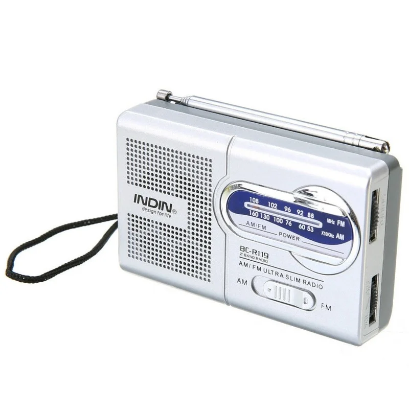 Radio Receiver Outdoor Portable AM/FM Antenna Telescopic 3V Multi-function Old People Diy Fm R119 | Электроника