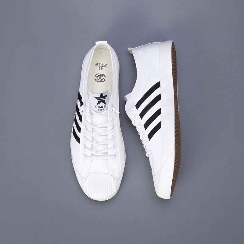 2023 Men's Summer Vulcanized Shoes Men White Sneaker Shoes Classic Flat Male Breathable Comfy Causual Shoes Zapatillas De Lona