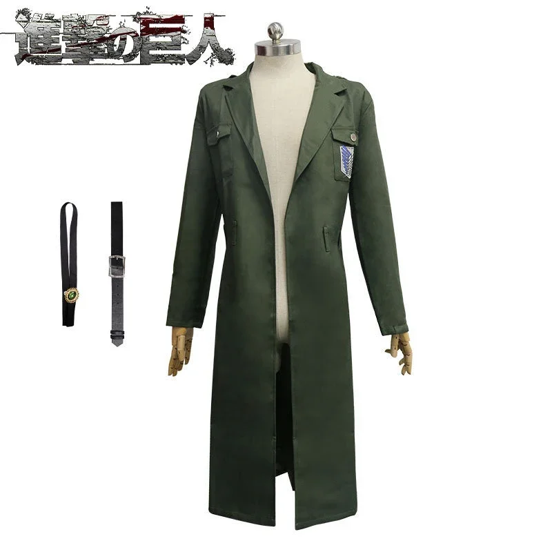 Аниме Атака Титанов Эрен Леви Косплей Костюм Унисекс Shingek No Kyojin Scouting Legion Униформа