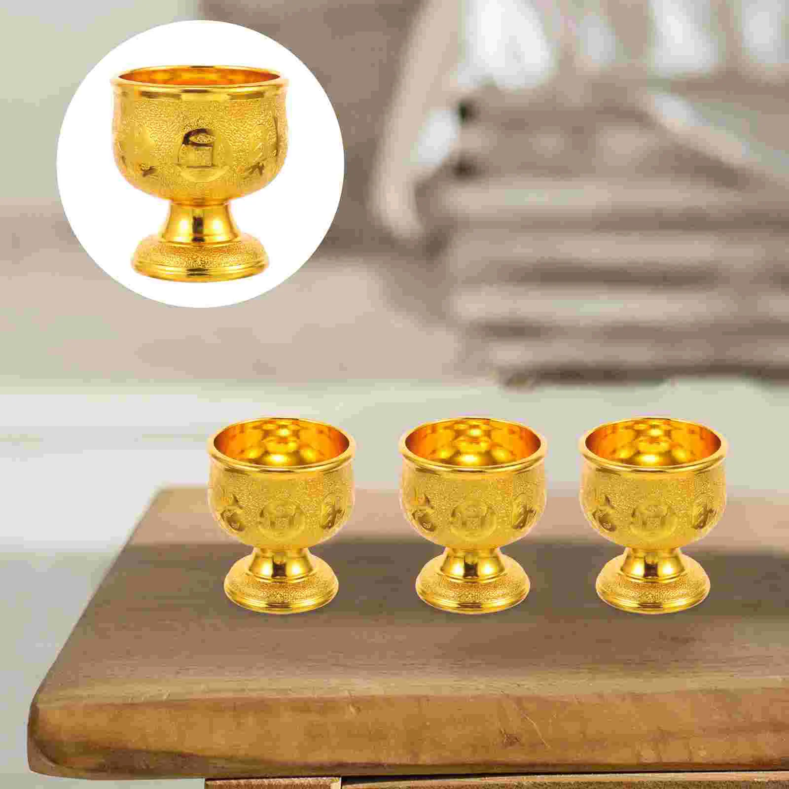 

6 Pcs Practical Meditation Bowl For Buddha Water Offering Cup Desktop Buddhism Pp Plastic Decorative Household
