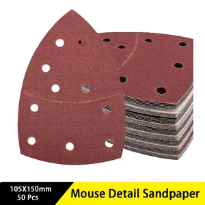 50pcs Sanding Paper 40+80+120+240Grit Mouse Sanding Sheets Pads Sand Paper  For Black & Decker Sander Polishing Papers - AliExpress